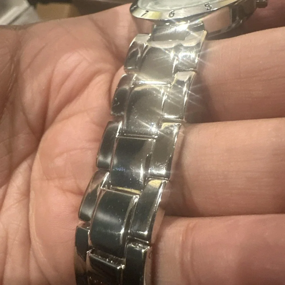 Working Silver Ladies Watch 35mm Inspirational Saying Love Yourself Fit 6in Runs